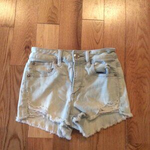 American Eagle Light Wash Jean Shorts 00